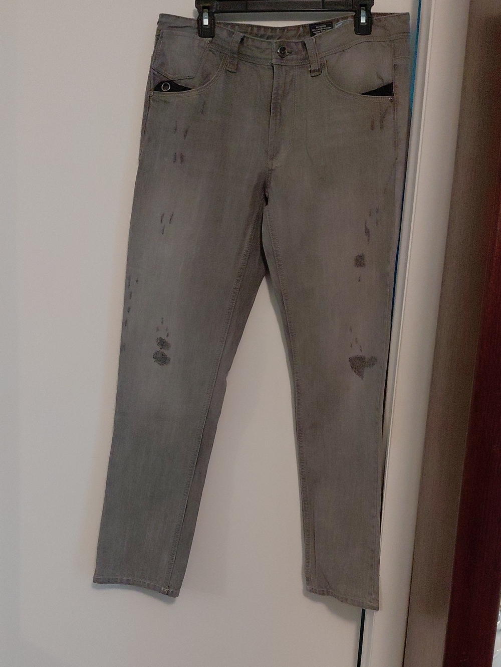 Jack & Jones Slim Gray Distressed Men's Jean. 34X32